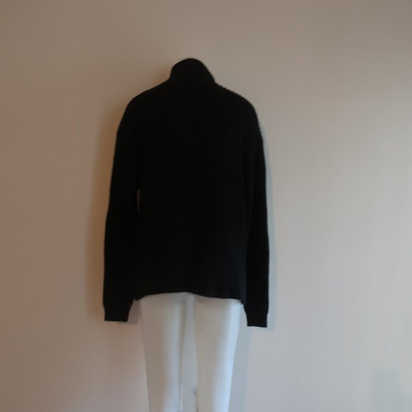 HUGO BOSS BLACK RIBBED TURTLENECK SWEATER SZ M* - Picture 5 of 7